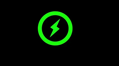 Battery charging with power icon animated video Stock Footage 290420067