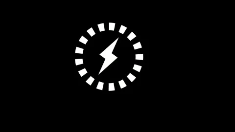 Battery charging with power icon animated video Stock Footage 290420070