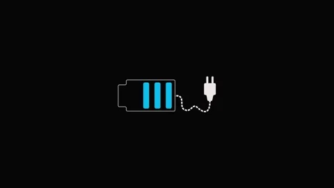 Battery Charging With Power Plug Illustration Stock Footage 332468272
