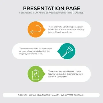 Battery charging, Pushpin, Arrow pointing to left presentation Stock Illustration