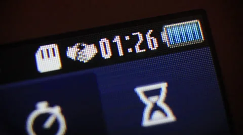 Battery charging sign on modern device like tablet Video stock 34867396