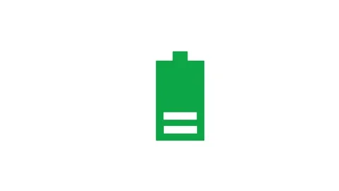 Battery charging symbol motion graphics with plain.Charge icon Stock Footage 304098965