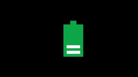 Battery charging symbol motion graphics with plain.Charge icon Stock Footage 304098967