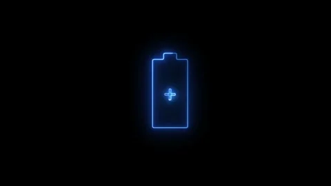 Battery charging symbol motion graphics with plain.Charge icon Stock Footage 304099002