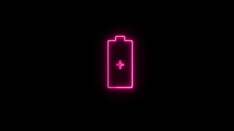 Battery charging symbol motion graphics with plain.Charge icon Stock Footage 304099006