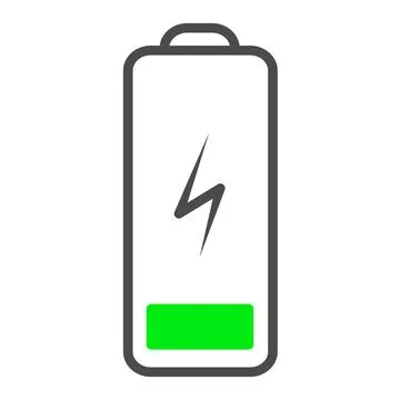 Battery Charging vector icon. Editable stroke, pixel perfect Stock Illustration