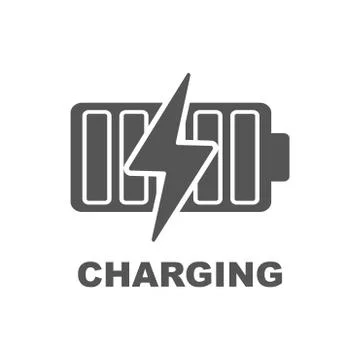 Battery Charging vector icon Illustrazione stock