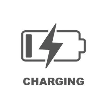 Battery Charging vector icon Stock-Illustration