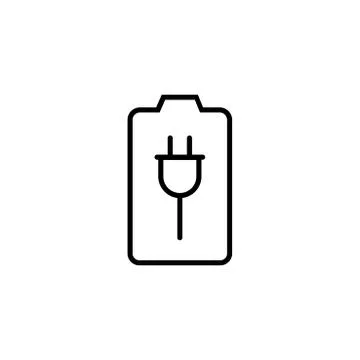 Battery Charging vector simple icon Stock Illustration