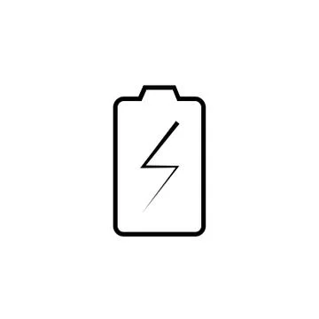 Battery Charging vector simple icon Illustrazione stock