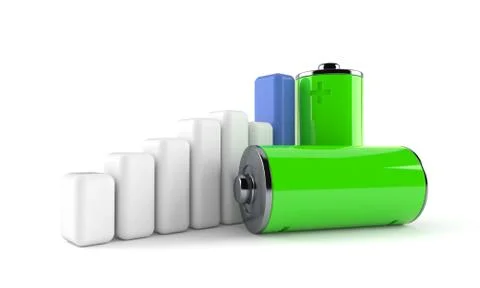 Battery with chart Stock Illustration