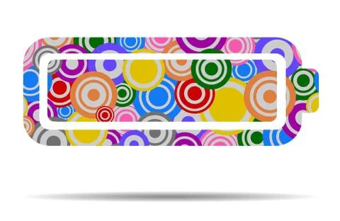 Battery circles icon vector 스톡 일러스트