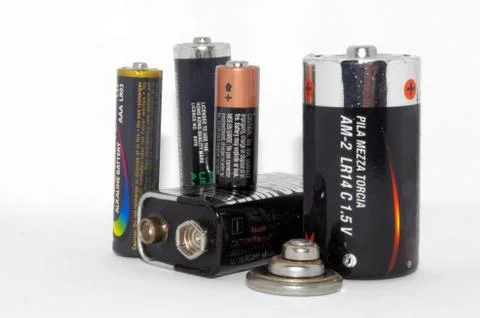 Battery collection Stock Photos