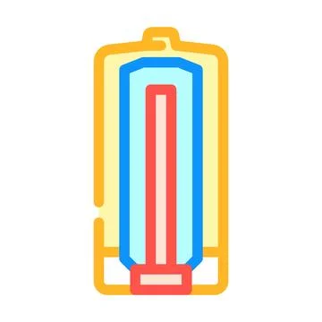 Battery components color icon vector illustration Stock-Illustration