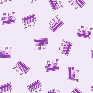 Battery components glyph seamless pattern Stockillustratie