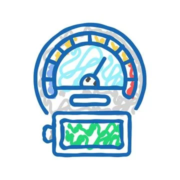 Battery components icon doodle illustration Stock-Illustration