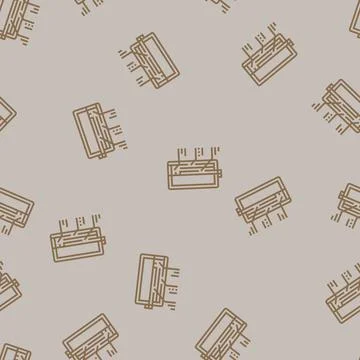 Battery components line seamless pattern Stockillustratie