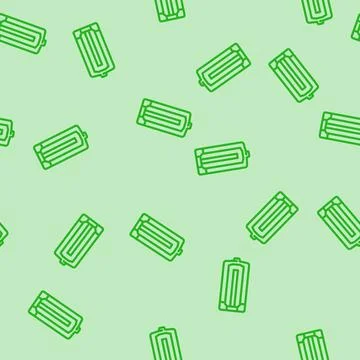 Battery components line vector seamless pattern Stockillustratie