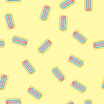 Battery components vector seamless pattern Illustrazione stock