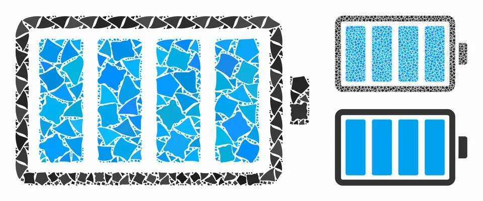 Battery Composition Icon of Humpy Parts 库存插图