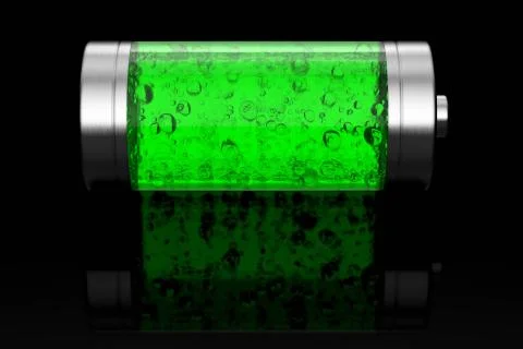 Battery concept 3D render Illustrazione stock