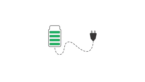 Battery Connected To Power Source Illustration Stock Footage 332468283