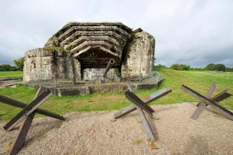 Battery of crisbecq 스톡 사진