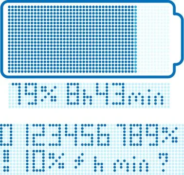 Battery Display Stock Illustration