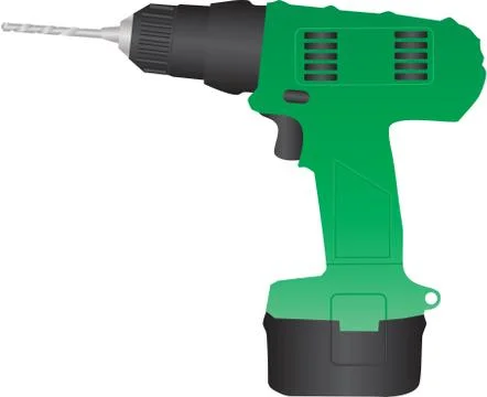 Battery drill Stock Illustration