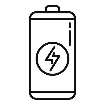 Battery energy icon outline vector. Care home Stock Illustration