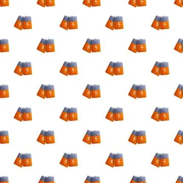Battery energy power seamless pattern 스톡 일러스트