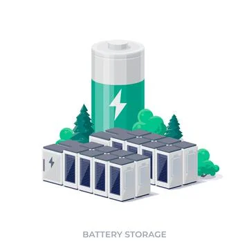 Battery energy storage Stock Illustration