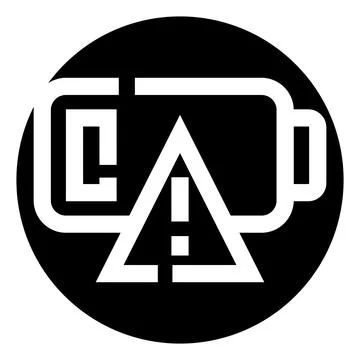 Battery error warning signal indicating low power or failure 스톡 일러스트