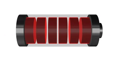 Battery Flashes 3d animation Loop Stock Footage 194052857