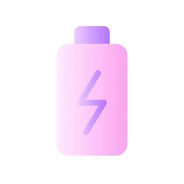 Battery flat gradient two-color ui icon 스톡 일러스트