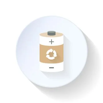 Battery flat icon Stock Illustration