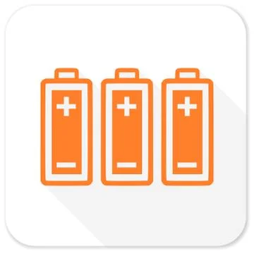 Battery flat icon Stock Illustration