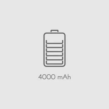 Battery flat vector icon Illustrazione stock