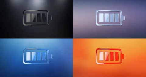 Battery Full 3d Icon Stock Footage 69781245