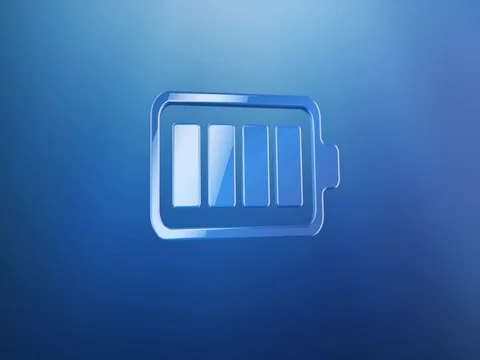 Battery Full Blue 3d Icon Stock Footage 69780295