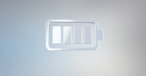 Battery Full White 3d Icon Stock Footage 67104420