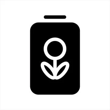Battery glyph icon vector illustration isolated on white background Stock Illustration