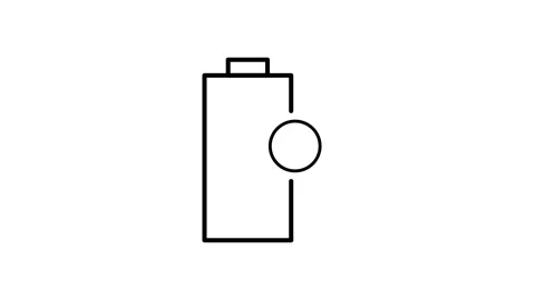 Battery graphic with a lightning bolt, representing power or electrical energ Stock Footage 333462091