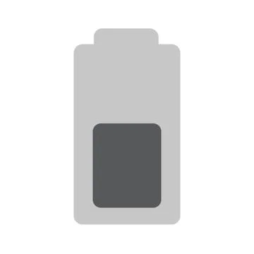 Battery half sign line vector icon. Stock Illustration