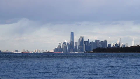 Battery Hudson Views Stock Footage 148064044