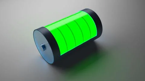 Battery icon. 3d rendering Stock Illustration