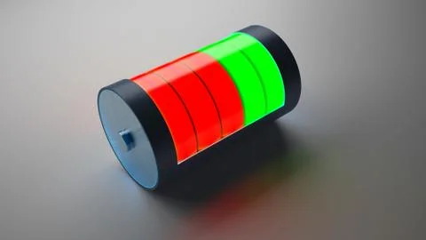 Battery icon. 3d rendering Stock Illustration