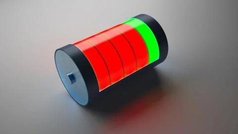 Battery icon. 3d rendering Stock Illustration