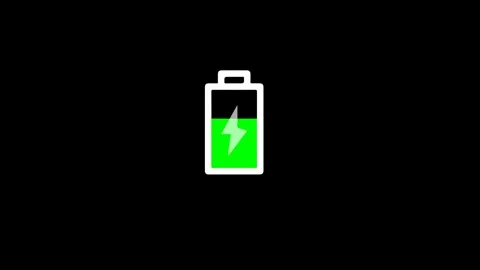 Battery icon animation 4k animation Stock Footage 313378688