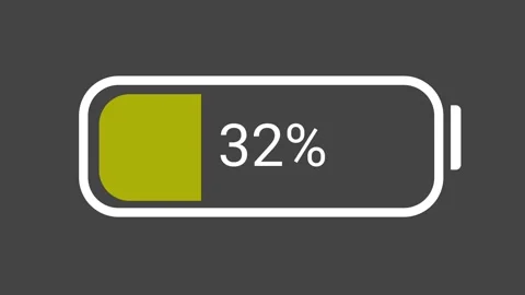Battery icon charging animation. Stock Footage 319389552